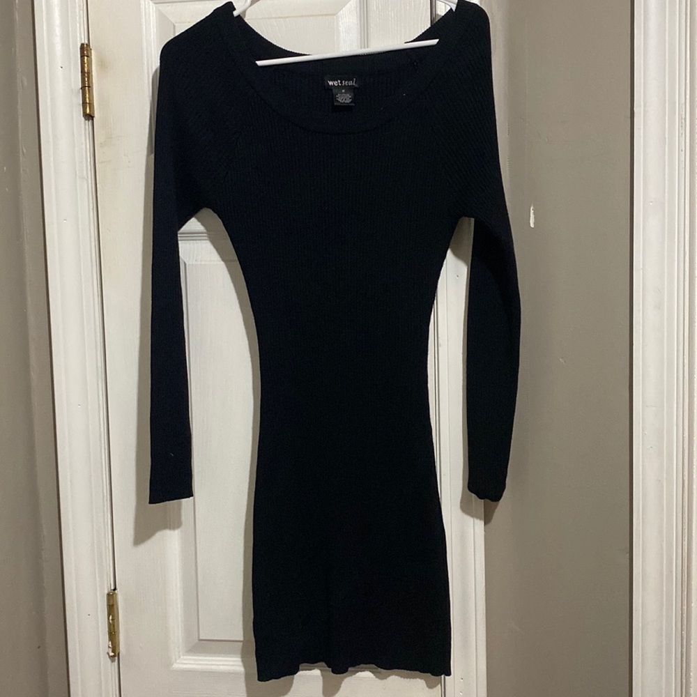 Black wet seal slip dress
